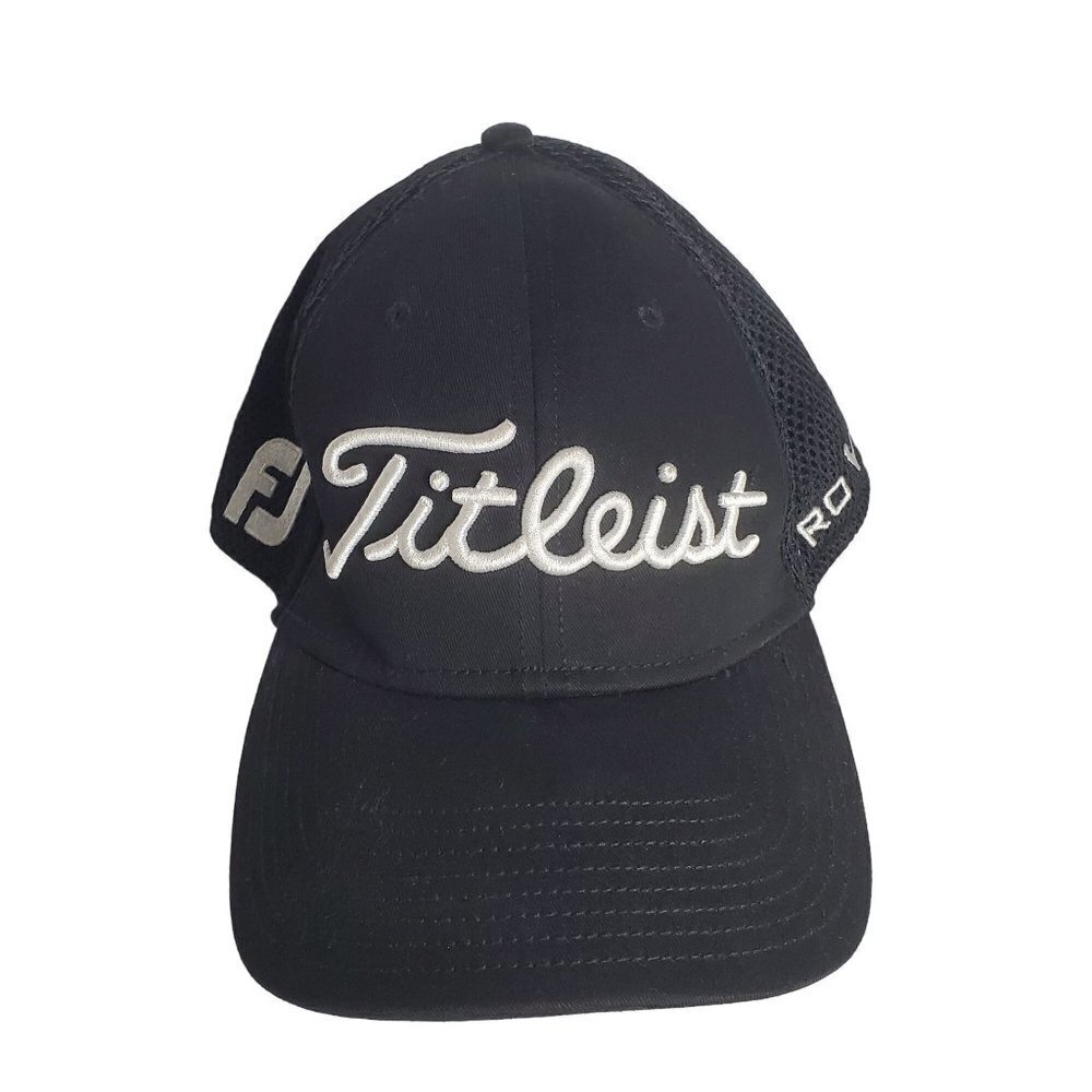 Titleist FJ Hat Mens Large-XL Black Cap Pro V1 Golf Outdoor Athletic Fitted
